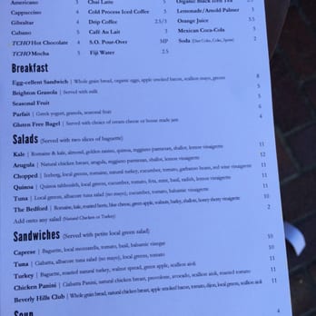 Comoncy - The menu as of Aug 21, 2014 - Cafes Near Me - Beverly Hills, California