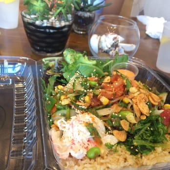 Poke Salad Bar - Small half salad/half rice bowl! (1scp Ahi tuna & salmon) - Poke Near Me - Pasadena, California Poke Salad Bar - Small half salad/half rice bowl! (1scp Ahi tuna & salmon) - Poke Near Me - Pasadena, California