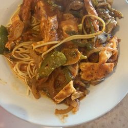 La Bella Italian Grill - Chicken Cacciatore - delicious! Wish they had angel hair pasta though!!
