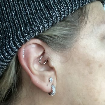 Windflower Piercing Studio - Fresh piercing! Daith, upper helix & stack lobe - Piercing Near Me - Fontana, California Windflower Piercing Studio - Fresh piercing! Daith, upper helix & stack lobe - Piercing Near Me - Fontana, California