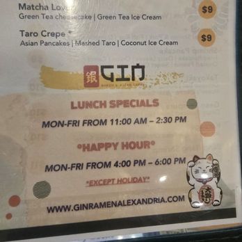 Gin Ramen & Asian Tapas - Ramen Near Me - Alexandria, Virginia