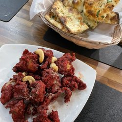 Burgers & Curries - Chicken Fritters (Pakora) / Garlic Naan