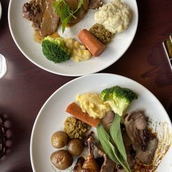 Bistro Camino - From today's Dinner's menu - slow cook leg of lamb - smoked chicken and pork with wine