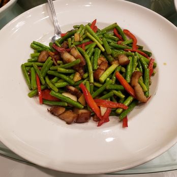 Ping’s Bistro - Stir fried smoked ham with garlic stem - Chinese Near Me - Fremont, California Ping’s Bistro - Stir fried smoked ham with garlic stem - Chinese Near Me - Fremont, California