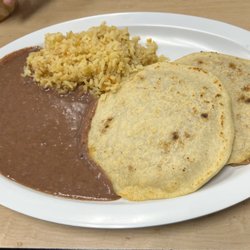 La Santaneca Pupuseria - 2. 2 Pupusas with Rice & Beans Lunch Special