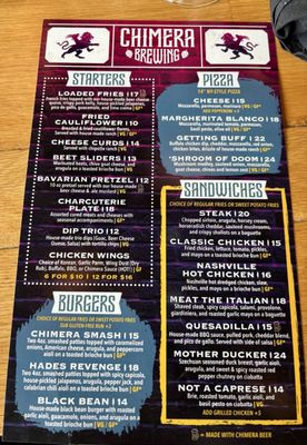 Menu photo 3 Chimera Brewery Pittsburgh, PA Menu photo 3 Chimera Brewery Pittsburgh, PA