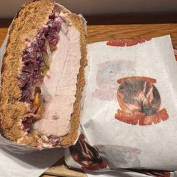 I think.. roasted turkey with red cabbage, and pickles. I think.. roasted turkey with red cabbage, and pickles.