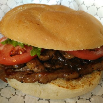 Mama's Boys Burgers - Steak on a Kaiser roll with grilled onions and mushrooms: juicy, flavorful and tender enough to cut with a plastic knife. - Burgers Near Me - Toronto, Ontario Mama's Boys Burgers - Steak on a Kaiser roll with grilled onions and mushrooms: juicy, flavorful and tender enough to cut with a plastic knife. - Burgers Near Me - Toronto, Ontario