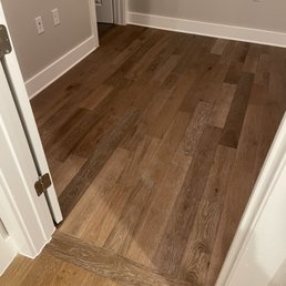Nicely done transition for two types of floors.