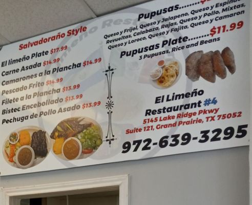 Menu photo 6 El Limeno Restaurant Grand Prairie, TX