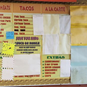 Sebastian's Taqueria - Menu. December 2023. - Mexican Near Me - Bakersfield, California