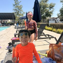 Swim lessons with coach Sandra!