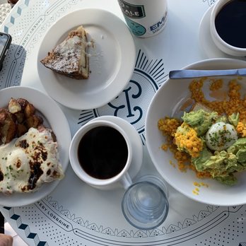 Bakery Lorraine - From left to right, the Croque Madam, coffee cake warmed up, and avocado on toast! - Bakeries Near Me - San Antonio, Texas Bakery Lorraine - From left to right, the Croque Madam, coffee cake warmed up, and avocado on toast! - Bakeries Near Me - San Antonio, Texas