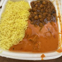 Butter Chicken Saffron Rice   Veggie Pakora