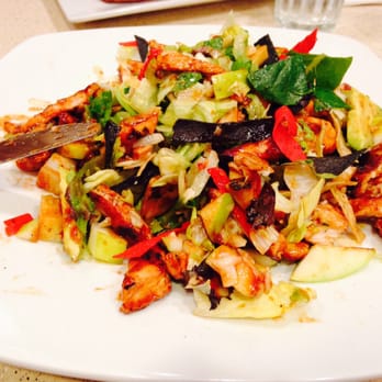 Three Guys Restaurant - BBQ chicken salad ($23, but not one bite left!) - American Near Me - New York, New York
