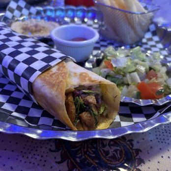 Arabian Nights Bistro - chicken wrap plate - Mediterranean Near Me - Albuquerque, New Mexico