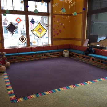 Wilkinson Public Library - Storytime area, also doubled as comfy seating for reading or playing music while we visited. - Libraries Near Me - Telluride, Colorado