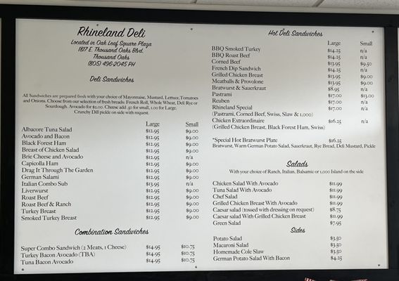 Menu photo 8 Rhineland Deli Thousand Oaks, CA