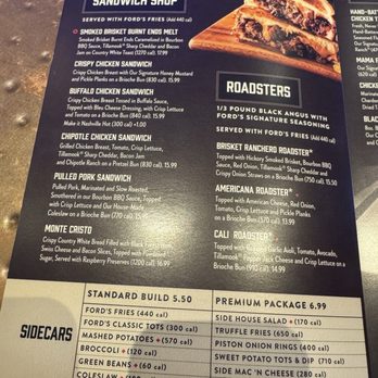 Ford's Garage Viera - Menu - Bars Near Me - Melbourne, Florida Ford's Garage Viera - Menu - Bars Near Me - Melbourne, Florida