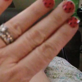 Unique Nails & Spa - Watermelon style on short nails - Nail Salons Near Me - Temecula, California Unique Nails & Spa - Watermelon style on short nails - Nail Salons Near Me - Temecula, California