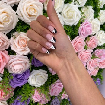 Blooming Nail Bar - Gel-X With ying yang design - Nail Salons Near Me - Burbank, California