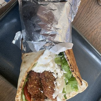 KALA Modern Greek - Veggie wrap- Zucchini Fritter Sandwich - Greek Near Me - Chicago, Illinois KALA Modern Greek - Veggie wrap- Zucchini Fritter Sandwich - Greek Near Me - Chicago, Illinois