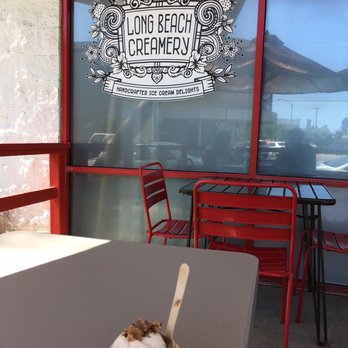 Long Beach Creamery - Yeah that little lone guy there is a vision of ice cream beauty. Aka Whiskey Vanilla with Toffee! Heaven! - Ice Cream & Frozen Yogurt Near Me - Long Beach, California