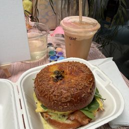 All-Farm Bagel  Berni Bean Latte