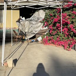 This was the car port which was full to the brim with heavy junk