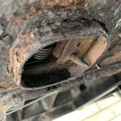 Jim Crandell Golf Cart Sales - rusted underside of "new" golfcart