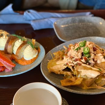 Lamplight Lounge - Deviled Eggs and Toast & Lobster Nachos - New American Near Me - Anaheim, California Lamplight Lounge - Deviled Eggs and Toast & Lobster Nachos - New American Near Me - Anaheim, California