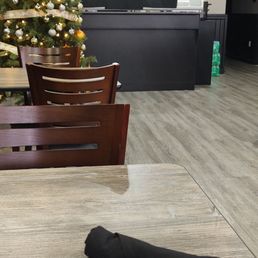 Festive and clean. Everything is house flipper grey and cold feeling.