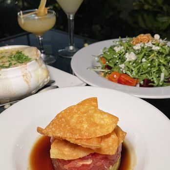 Perch - Ahi tuna tartare / French onion soup / Baby beet salad / Penicillin cocktail / Lolita cocktail - Lounges Near Me - Los Angeles, California Perch - Ahi tuna tartare / French onion soup / Baby beet salad / Penicillin cocktail / Lolita cocktail - Lounges Near Me - Los Angeles, California