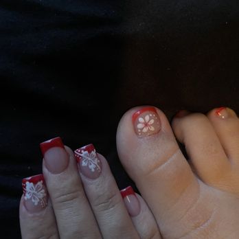 Lacquer Nails And Spa Tempe - Nails & toes in different lighting so you can see the COLOR DONT MATCH or the NAIL DESIGN. - Nail Salons Near Me - Tempe, Arizona