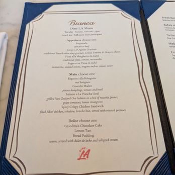 Bianca - dineLA menu - French Near Me - Culver City, California