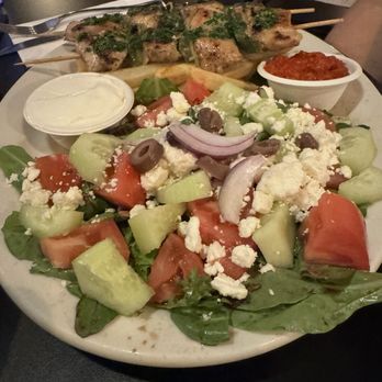 Two Brothers Cafe and Grill - Chicken Kebab and Salad. - Mediterranean Near Me - Portland, Oregon Two Brothers Cafe and Grill - Chicken Kebab and Salad. - Mediterranean Near Me - Portland, Oregon