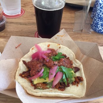 Corazon Cocina - Pastor taco with beer !! - Mexican Near Me - Santa Barbara, California