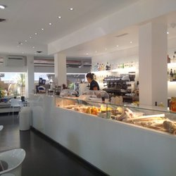 Corners+ - Very white sleek interiors, calm atmosphere at this cafe.