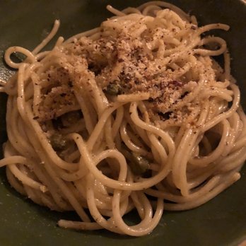 Corto - Spaghetti with anchovies and capers - Italian Near Me - Jersey City, New Jersey Corto - Spaghetti with anchovies and capers - Italian Near Me - Jersey City, New Jersey
