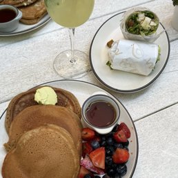 Protein Pancakes and Chicken Caesar Wrap