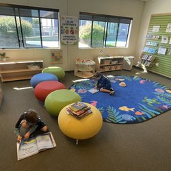 South Novato Library - Kids play area with comfy reading spots, cars, animals, blocks, light table, etc..