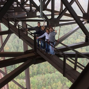 Bridge Walk - The four of us under the bridge - Hiking Near Me - Lansing, West Virginia