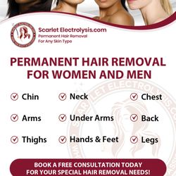 Scarlet Electrolysis - Call 847-766-7604 for Hair Removal!