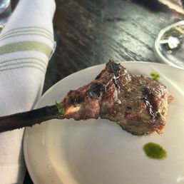 Lamb chop appetizer. Lamb chop appetizer.