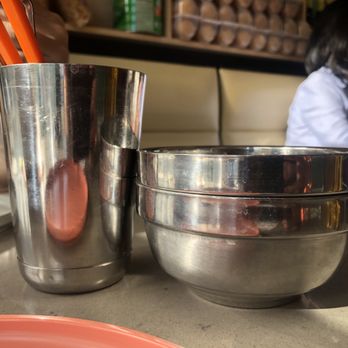 Potluck Hawker Eatery - Shiny bowls and cups~ - Indonesian Near Me - Vancouver, British Columbia