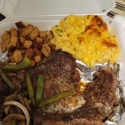 Kays Family Soul Food Restaurant - Ribeye, mac n cheese, fried potatoes for 25$