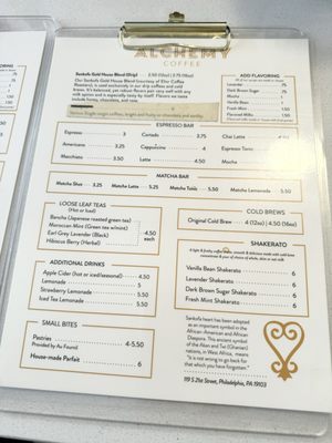 Menu photo 2 Alchemy Coffee Philadelphia, PA