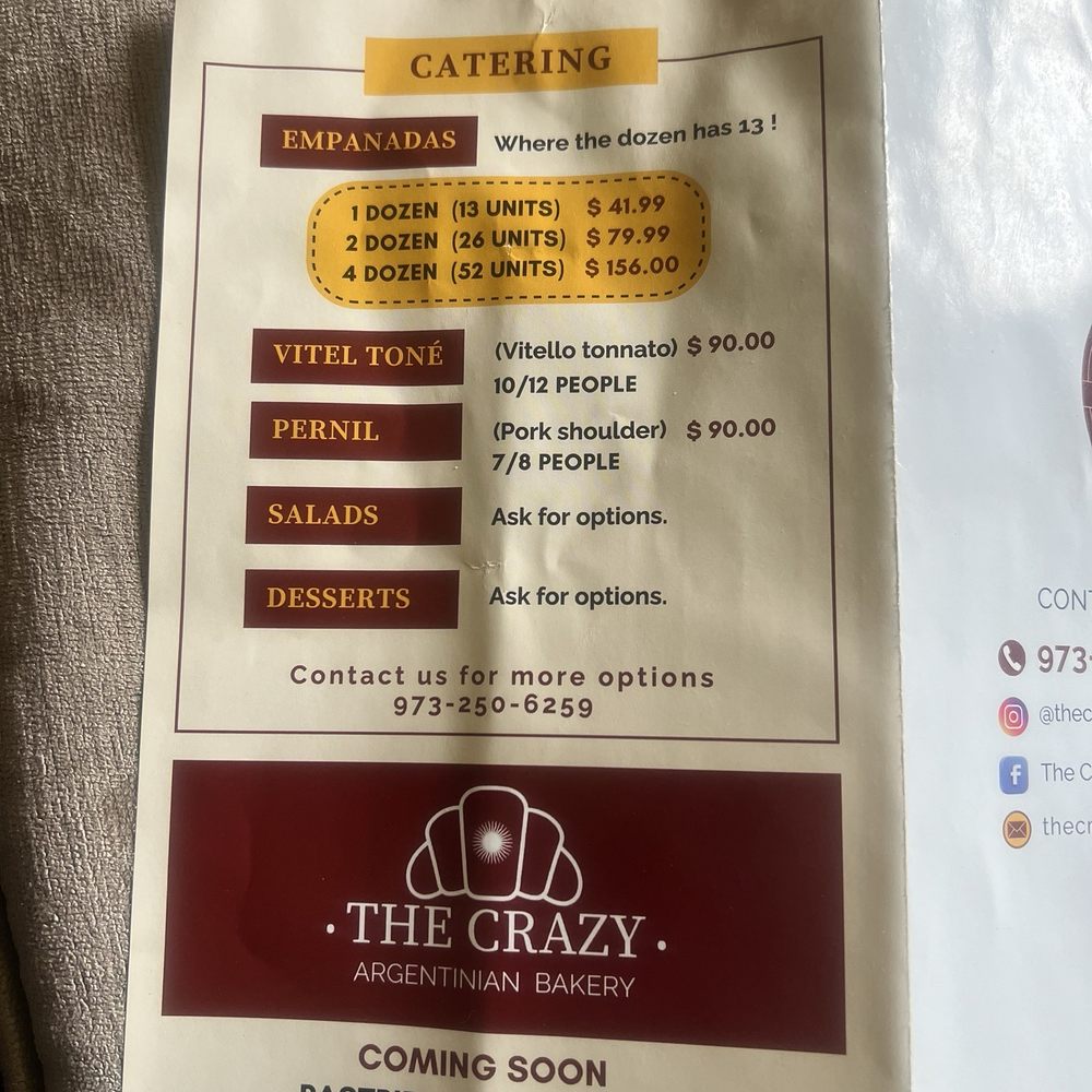 The Crazy Argentinian Empanadas - Menu - Empanadas Near Me - Nutley, New Jersey The Crazy Argentinian Empanadas - Menu - Empanadas Near Me - Nutley, New Jersey