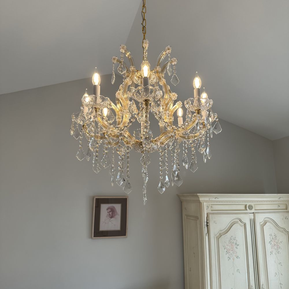 I-Rock Electric - 8 arm Saint Mossi Chandelier installed perfectly!! - Electricians Near Me