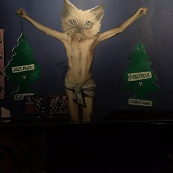 The Matador - Jesus cat mural?! - Dive Bars Near Me - Santa Fe, New Mexico